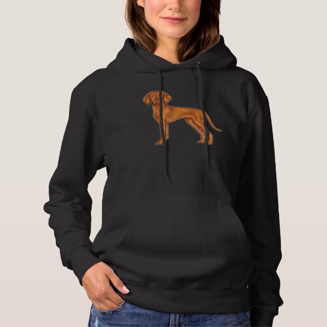 Ungarisch Vizsla Niedlich ungarischer Pointer Dog Hoodie (Vorderseite)