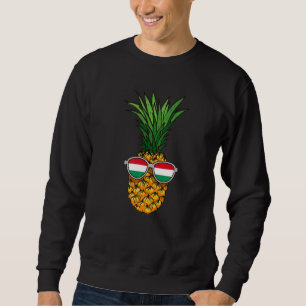 Ungarische Ananas Ungarn-Flagge Sonnenbrille Somme Sweatshirt