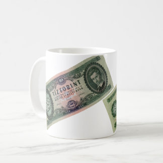 Ungarische Banknote 10 Forint HUF Green Note Bill Kaffeetasse