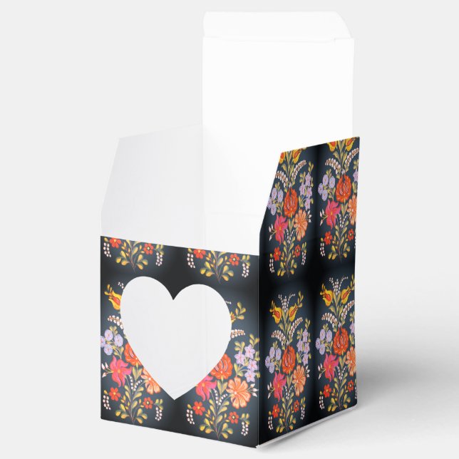 Ungarische Blumen -lebendige Farben Geschenkschachtel (Geöffnet)