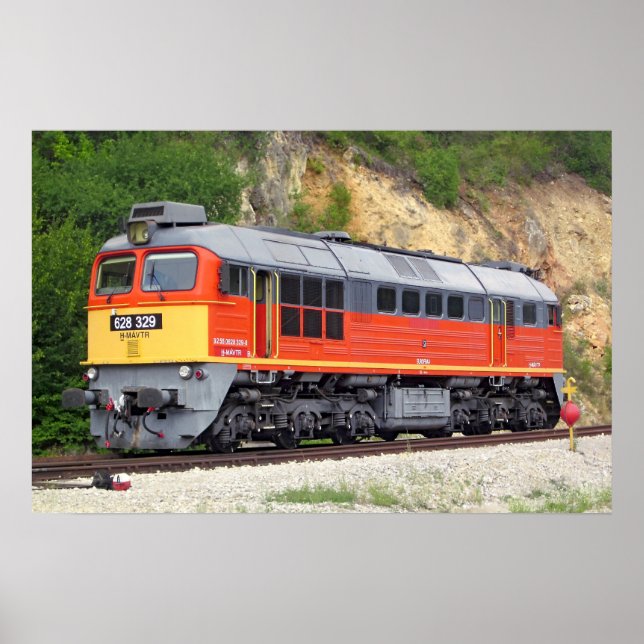 Ungarische Diesel-Lokomotive M62 Poster (Vorne)