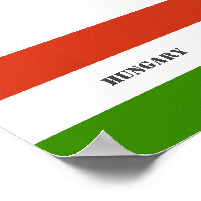 Ungarische Flagge, Budapest Poster (Ecke)