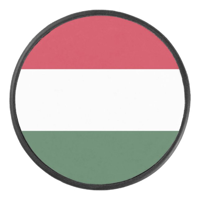 Ungarische Flagge Eishockey Puck (Vorderseite)