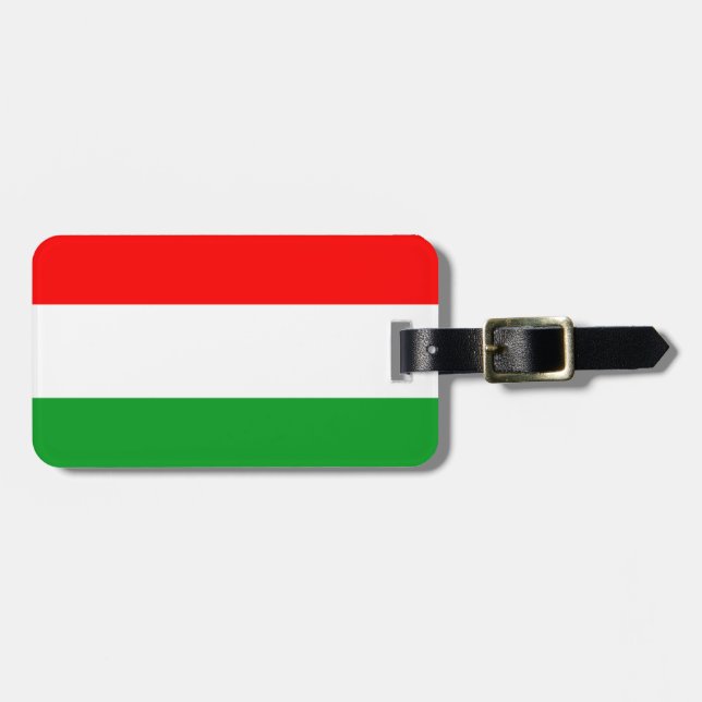 Ungarische Flagge Gepäckanhänger (Vorderseite horizontal)