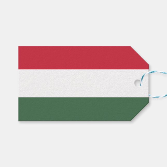 Ungarische Flagge Geschenkanhänger (Vorderseite (Horizontal))