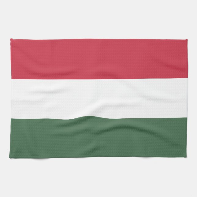 Ungarische Flagge Geschirrtuch (Horizontal)
