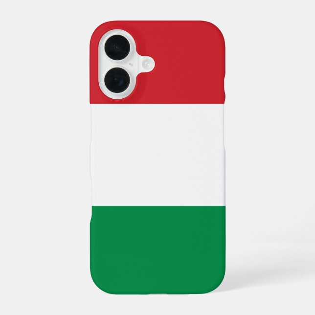 Ungarische Flagge iPhone 16 Hülle (Rückseite)