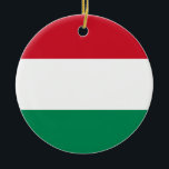 Ungarische Flagge Keramik Ornament<br><div class="desc">Ungarische Keramik Ornament</div>