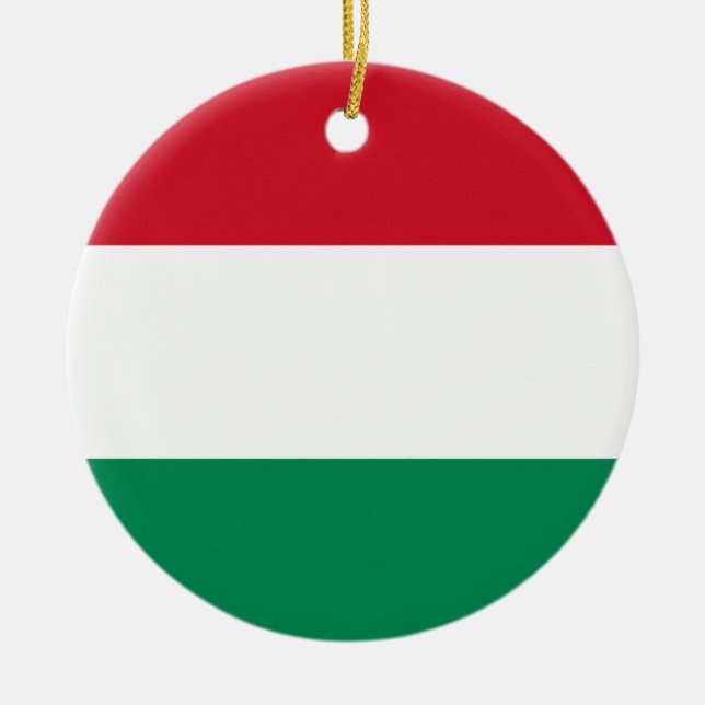 Ungarische Flagge Keramik Ornament (Vorne)
