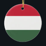 Ungarische Flagge Keramik Ornament<br><div class="desc">Ungarische Flagge</div>