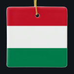 Ungarische Flagge Keramikornament<br><div class="desc">Anpassbare World Flag Produkte - Bitte fühlen Sie sich frei,  Ihren eigenen Text hinzuzufügen.</div>
