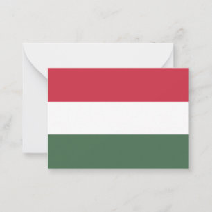 Ungarische Flagge Mitteilungskarte