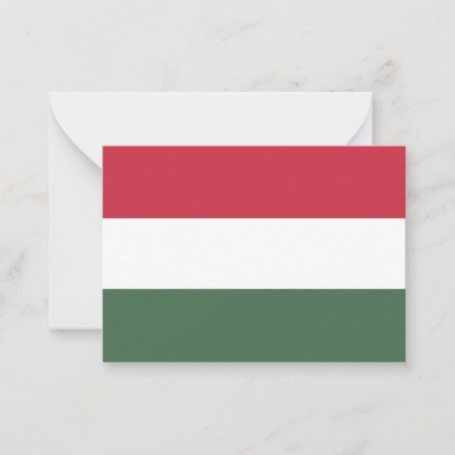 Ungarische Flagge Mitteilungskarte (Vorderseite)