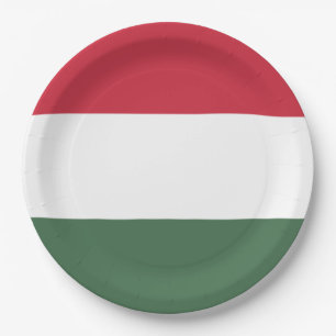 Ungarische Flagge Pappteller