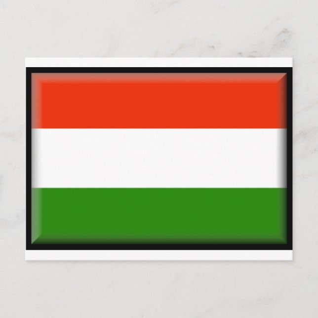 Ungarische Flagge Postkarte (Vorderseite)