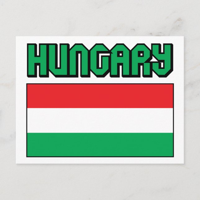 Ungarische Flagge Postkarte (Vorderseite)