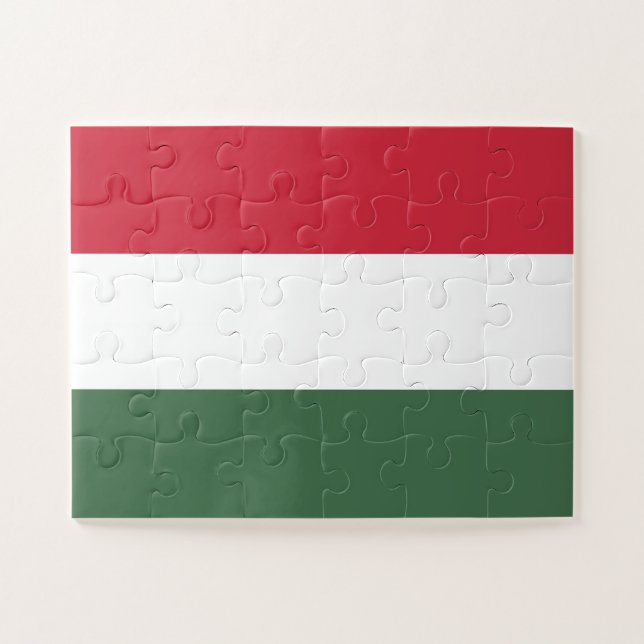 Ungarische Flagge Puzzle (Horizontal)