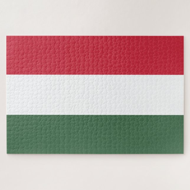Ungarische Flagge Puzzle (Horizontal)