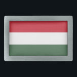 Ungarische Flagge Rechteckige Gürtelschnalle<br><div class="desc">Patriotische Flagge Ungarns.</div>