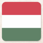 Ungarische Flagge Rechteckiger Pappuntersetzer<br><div class="desc">Patriotische Flagge Ungarns.</div>