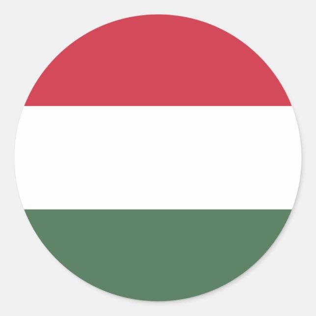 Ungarische Flagge Runder Aufkleber (Vorderseite)