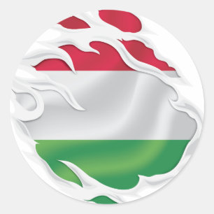 Ungarische Flagge Runder Aufkleber