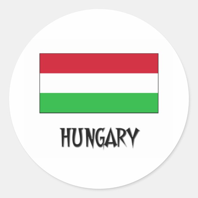 Ungarische Flagge Runder Aufkleber (Vorderseite)