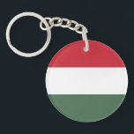 Ungarische Flagge Schlüsselanhänger<br><div class="desc">Patriotische Flagge Ungarns.</div>
