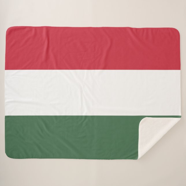 Ungarische Flagge Sherpadecke (Vorderseite (Horizontal))