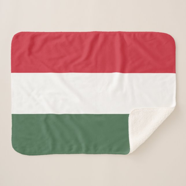 Ungarische Flagge Sherpadecke (Vorderseite (Horizontal))