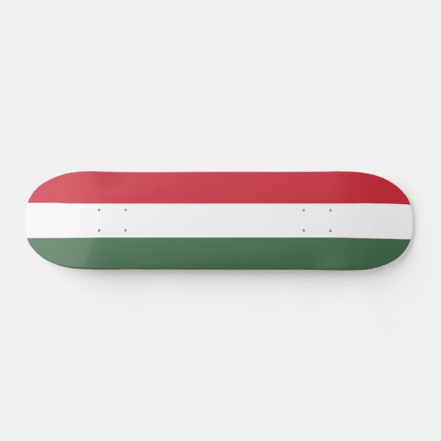 Ungarische Flagge Skateboard (Horizontal)