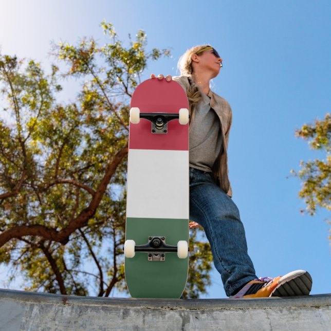 Ungarische Flagge Skateboard (Außenbereich 1)