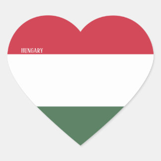 Ungarische Flagge Splendid Patriotic Herz-Aufkleber