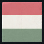 Ungarische Flagge Steinuntersetzer<br><div class="desc">Patriotische Flagge Ungarns.</div>