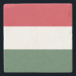 Ungarische Flagge Steinuntersetzer<br><div class="desc">Patriotische Flagge Ungarns.</div>