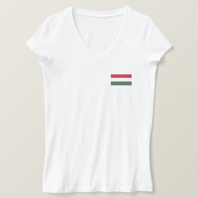 Ungarische Flagge T-Shirt (Design vorne)