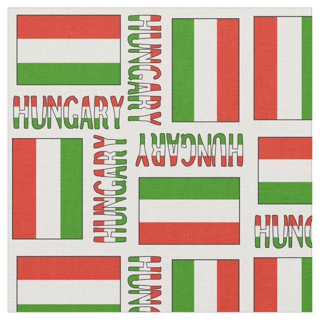 Ungarische Flagge und Ungarn Stoff (Nahaufnahme)