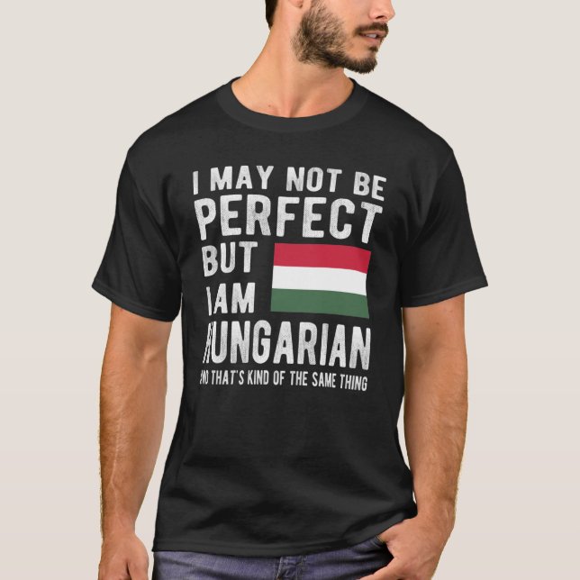 Ungarische Flagge Ungarisches Erbe Ungarische Wurz T-Shirt (Vorderseite)