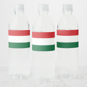 Ungarische Flagge Wasserflaschenetikett