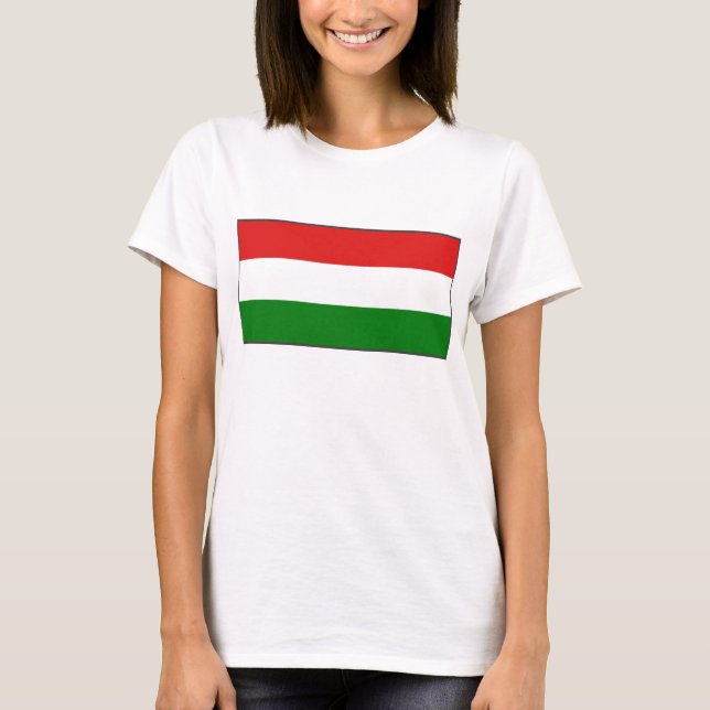 Ungarische Flagge x Karte T - Shirt (Vorderseite)