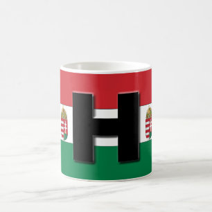 Ungarische Flaggen-und Wappen-Tasse Tasse