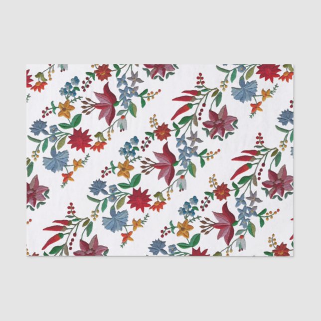 Ungarische Folkart-Stickerei Seidenpapier (Vorderseite)