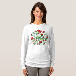 Ungarische Freihand-Matyo-Blumen-Volks T-Shirt