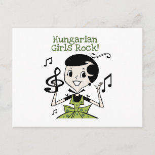 Ungarische Girls Rock Postkarte