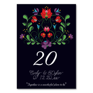 Ungarische Kalocsa-Folklore - Florales rustikales Tischnummer