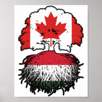 Ungarische kanadische Tree-Roots-Flagge