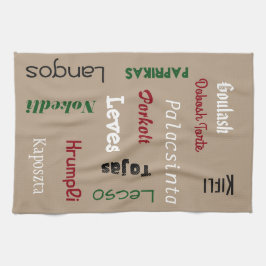 Ungarische Lebensmittel Geschirrtuch