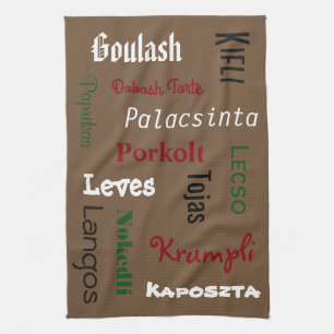 Ungarische Lebensmittelbraun Handtuch