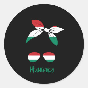 Ungarische Magyar-Flagge Runder Aufkleber