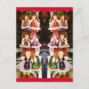 Ungarische Puppen Postkarte